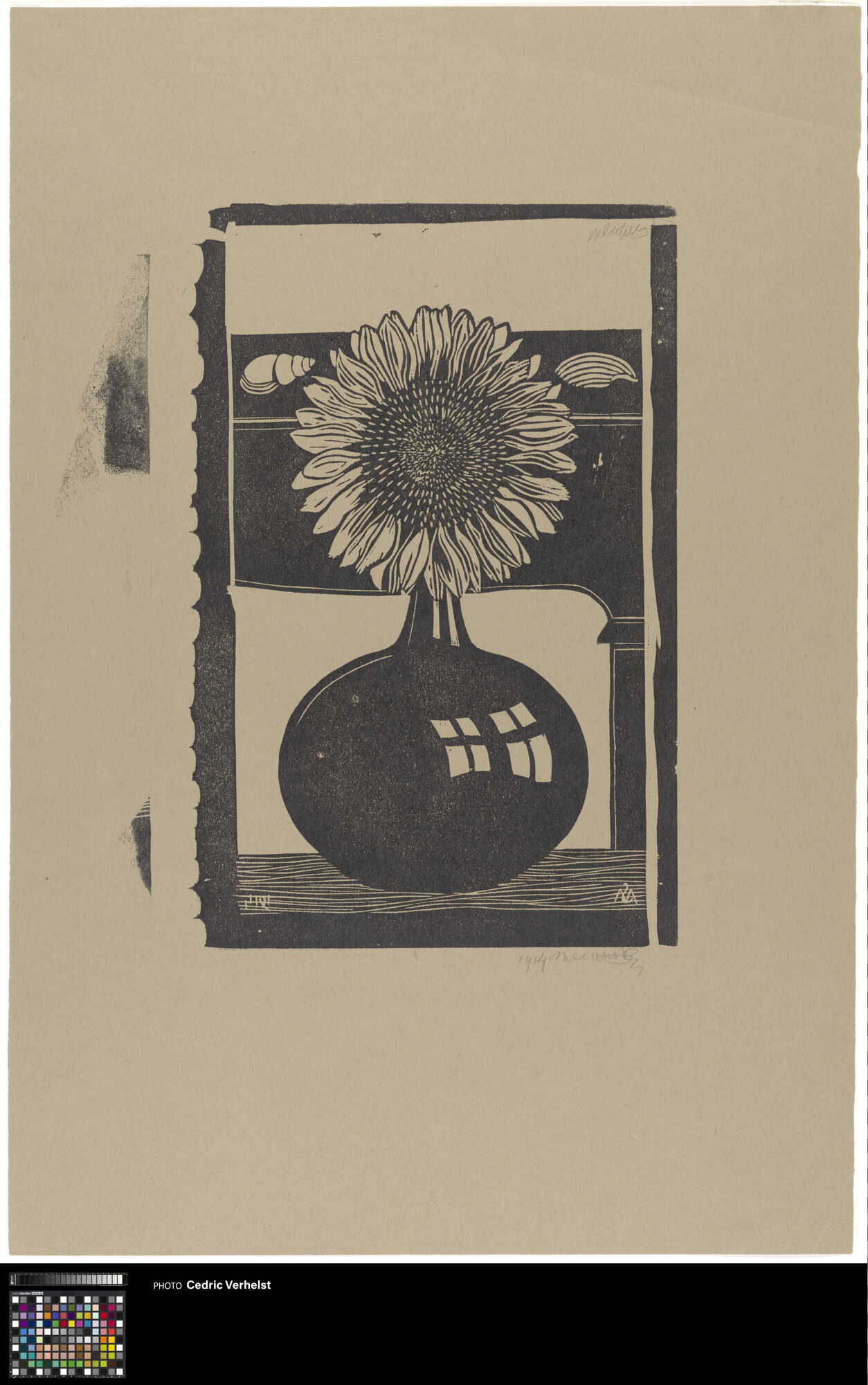 Still Life with Sunflower by Samuel Jessurun de Mesquita