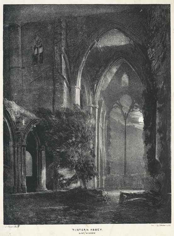 Tintern Abbey. East Window by Samuel Prout