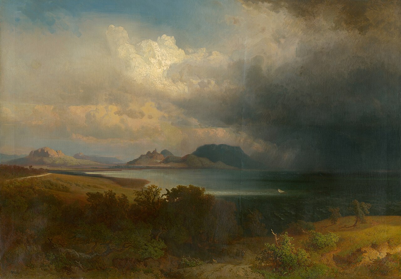 Storm over Lake Balaton by Sándor Brodszky