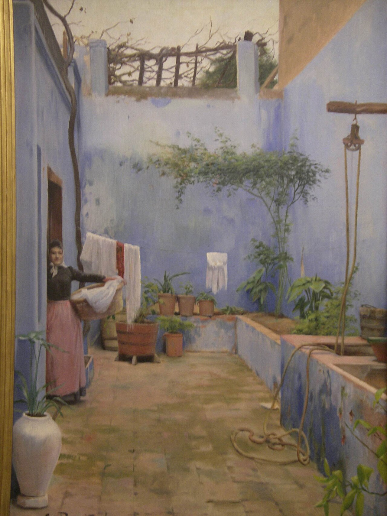 The blue Yard by Santiago Rusiñol i Prats