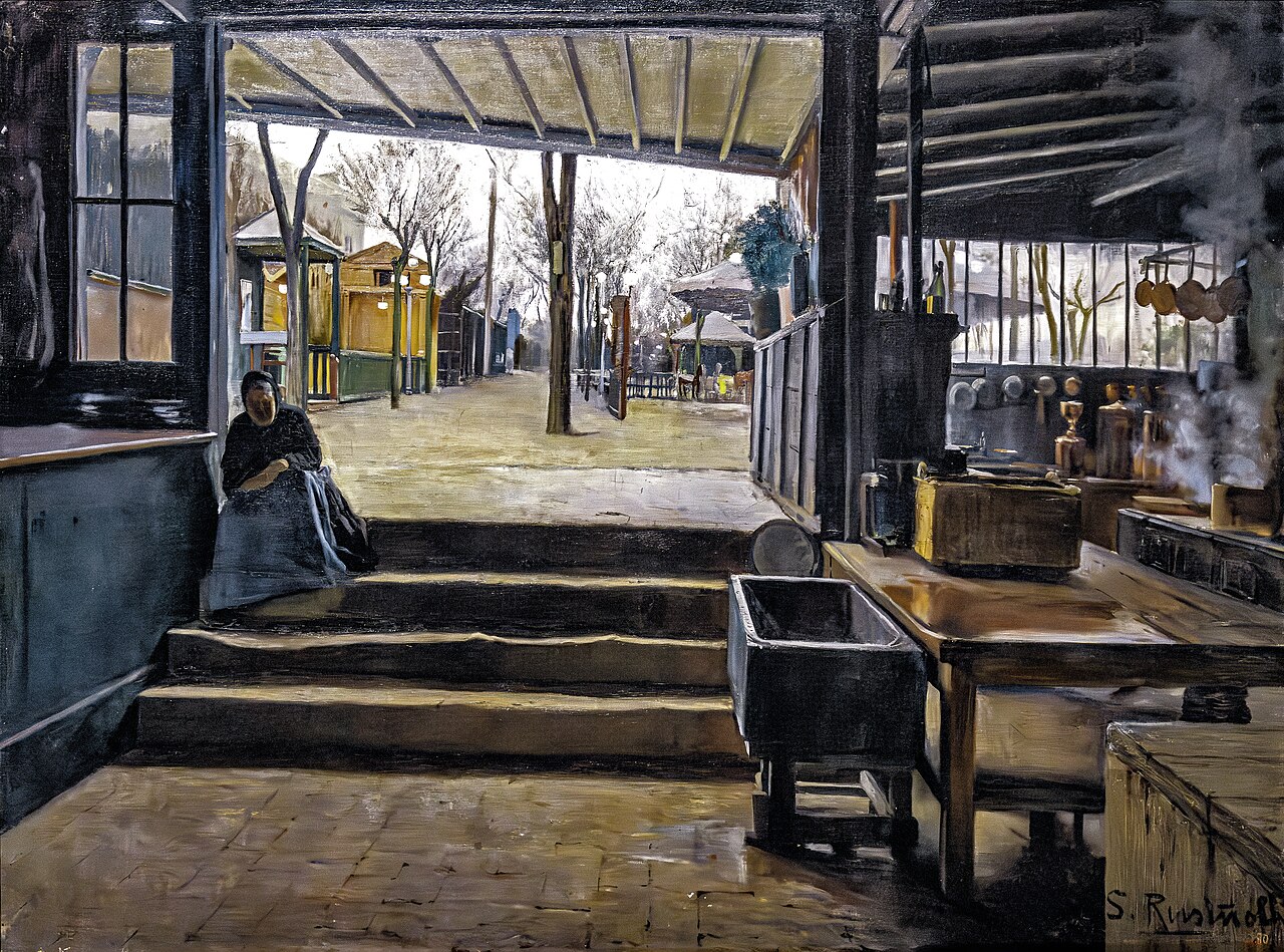 The kitchens of the Moulin de la Galette by Santiago Rusiñol i Prats