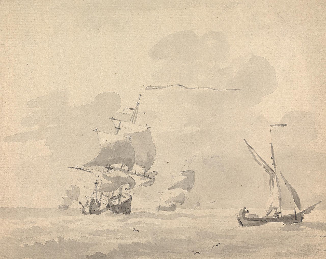 Ships at Sea by Sawrey Gilpin
