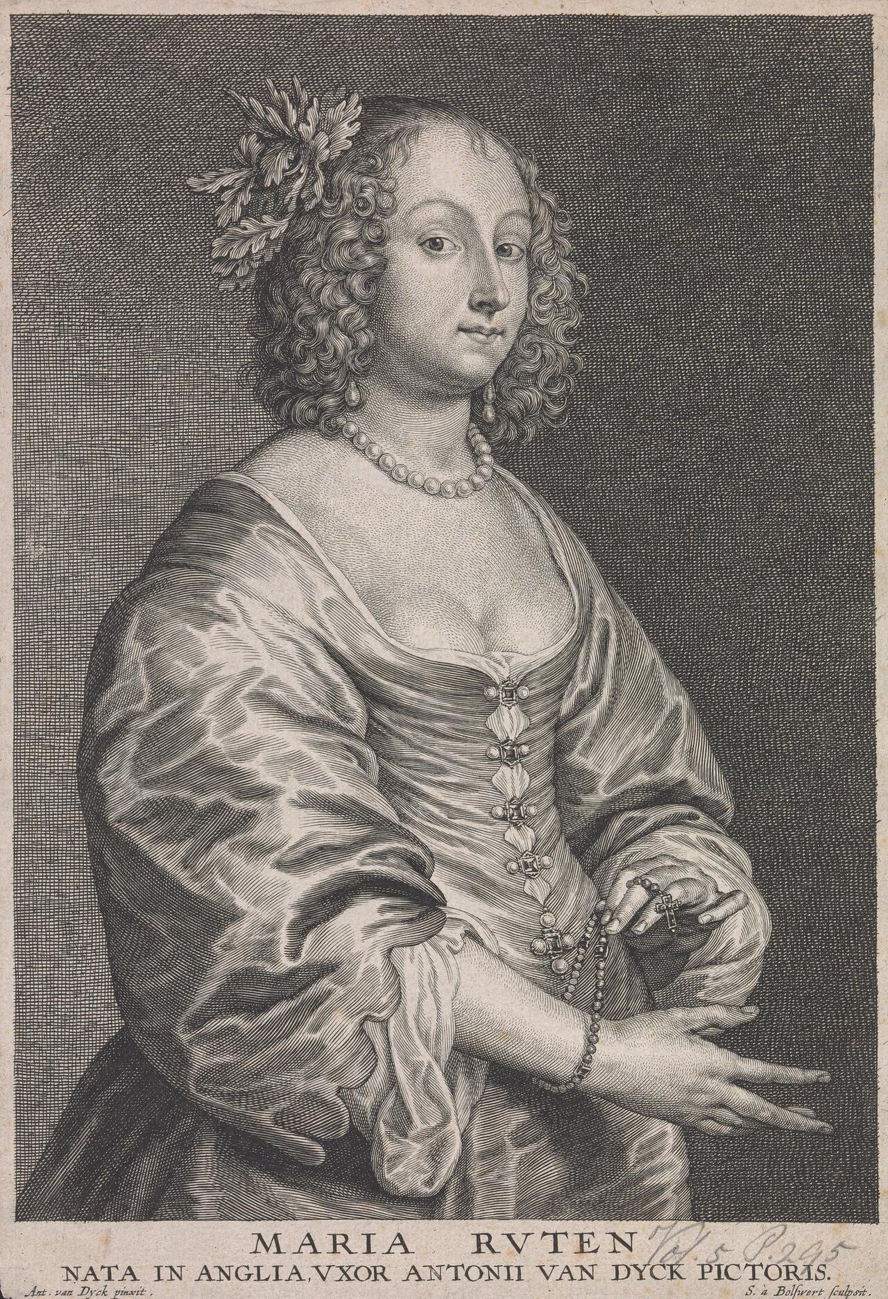 Maria Ruten by Schelte a Bolswert