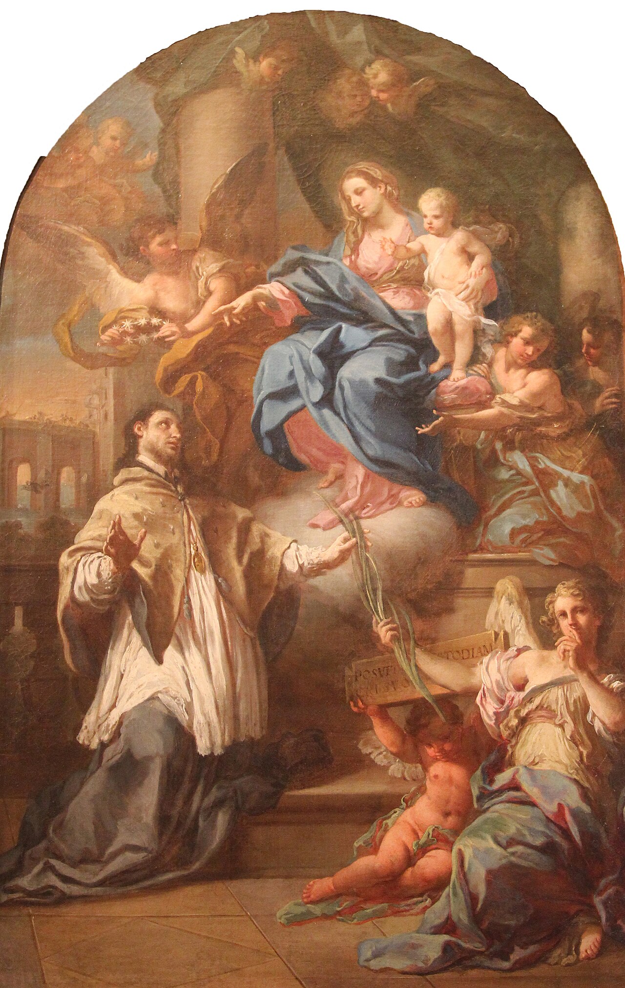 Madonna and Child with Saint John of Nepomuk by Sebastiano Conca