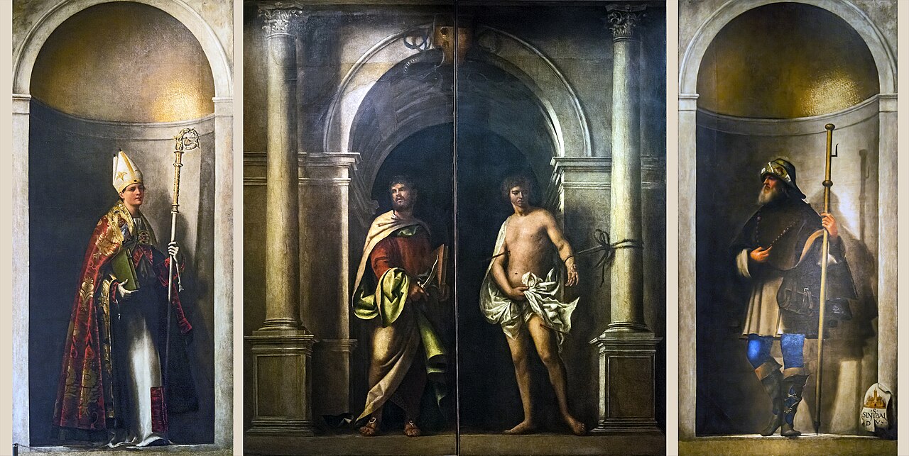 St Bartholomew and St Sebastian by Sebastiano del Piombo