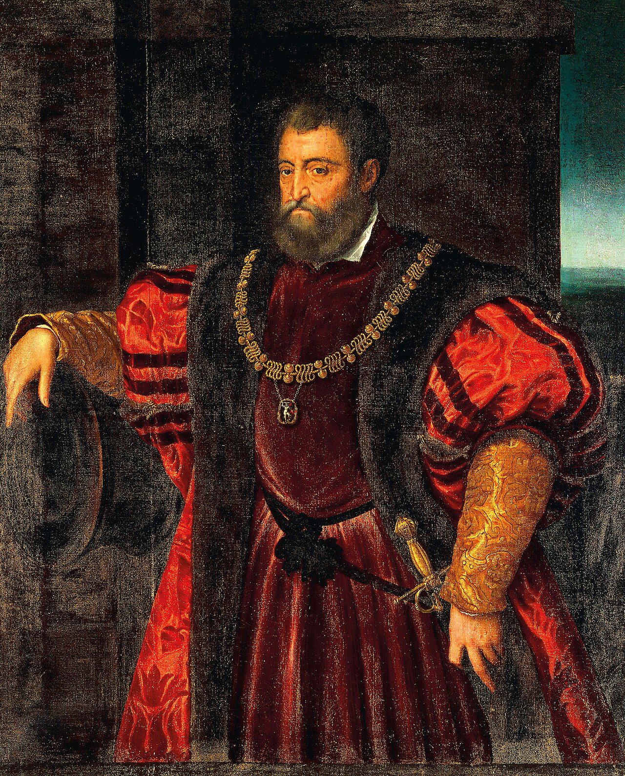 Portrait of Alfonso I d'Este by Sebastiano Filippi