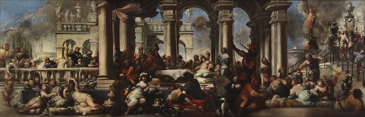 The Banquet of Cleopatra by Sebastiano Mazzoni