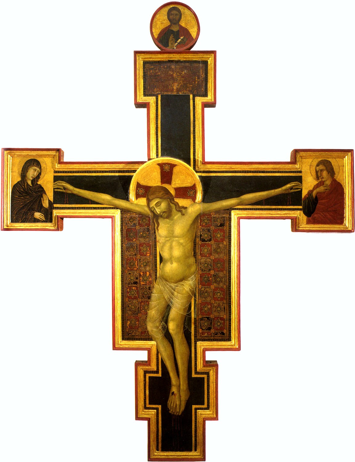 Painted crucifix No. 21 from San Giusto in the Pinacoteca Nazionale by Segna di Bonaventura