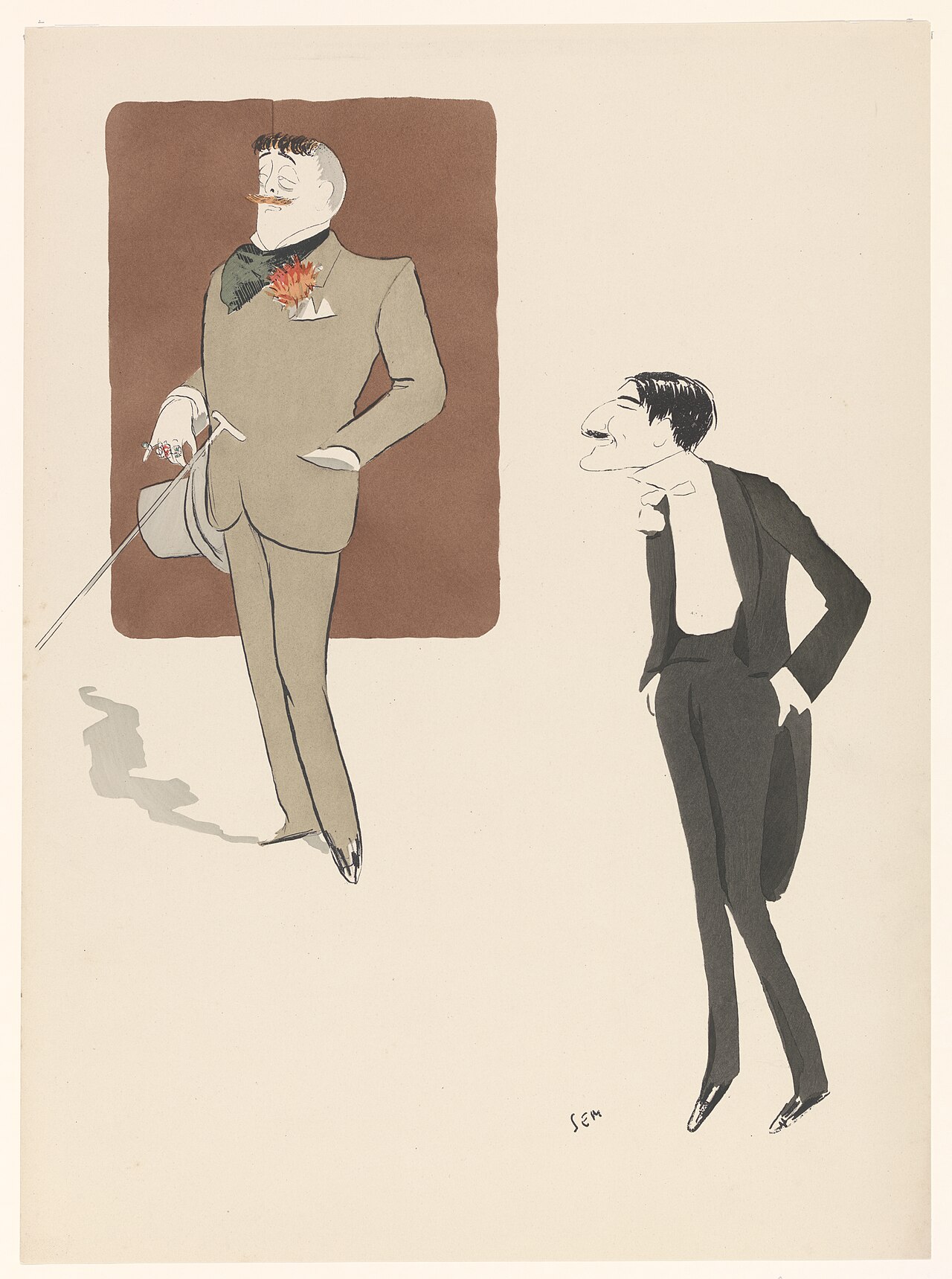 Jean Lorrain and Leonetto Cappiello by Sem
