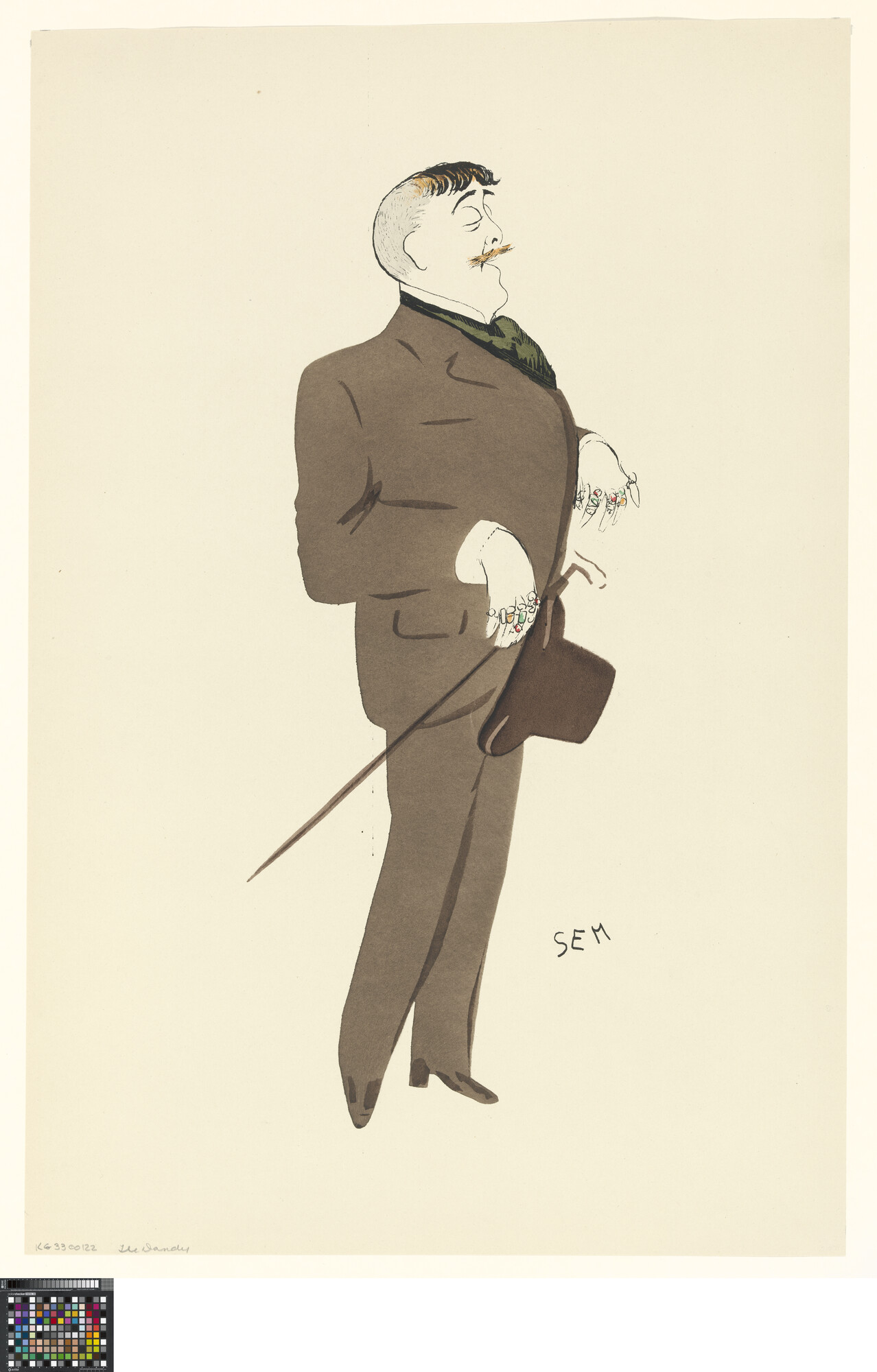 Jean Lorrain, the Ten Fingers or The Dandy by Sem