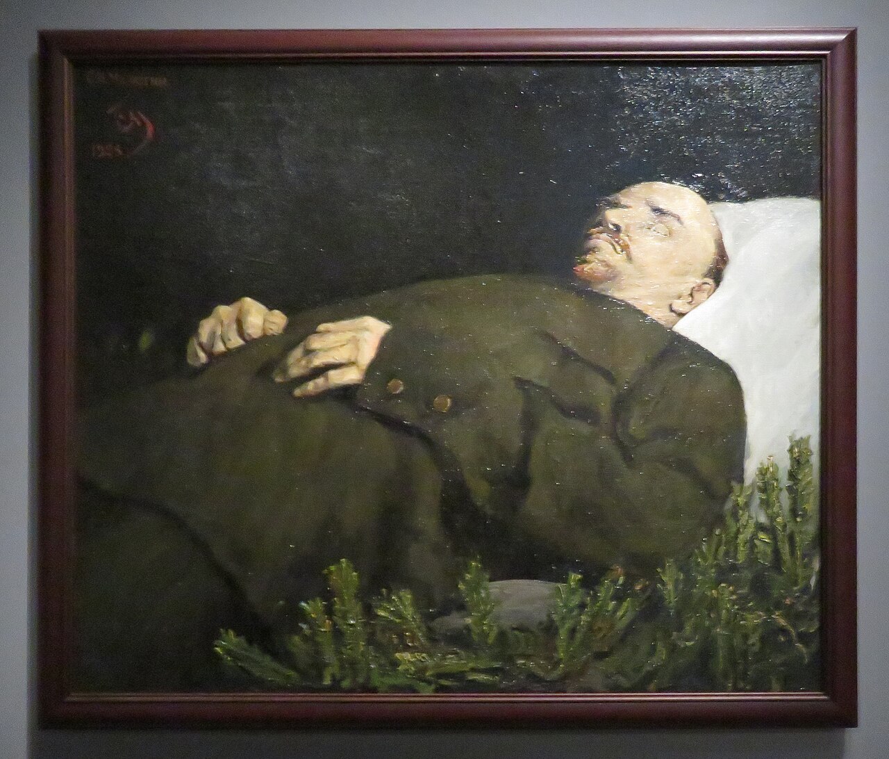 V.I. Lenin on his deathbed by Sergey Malyutin