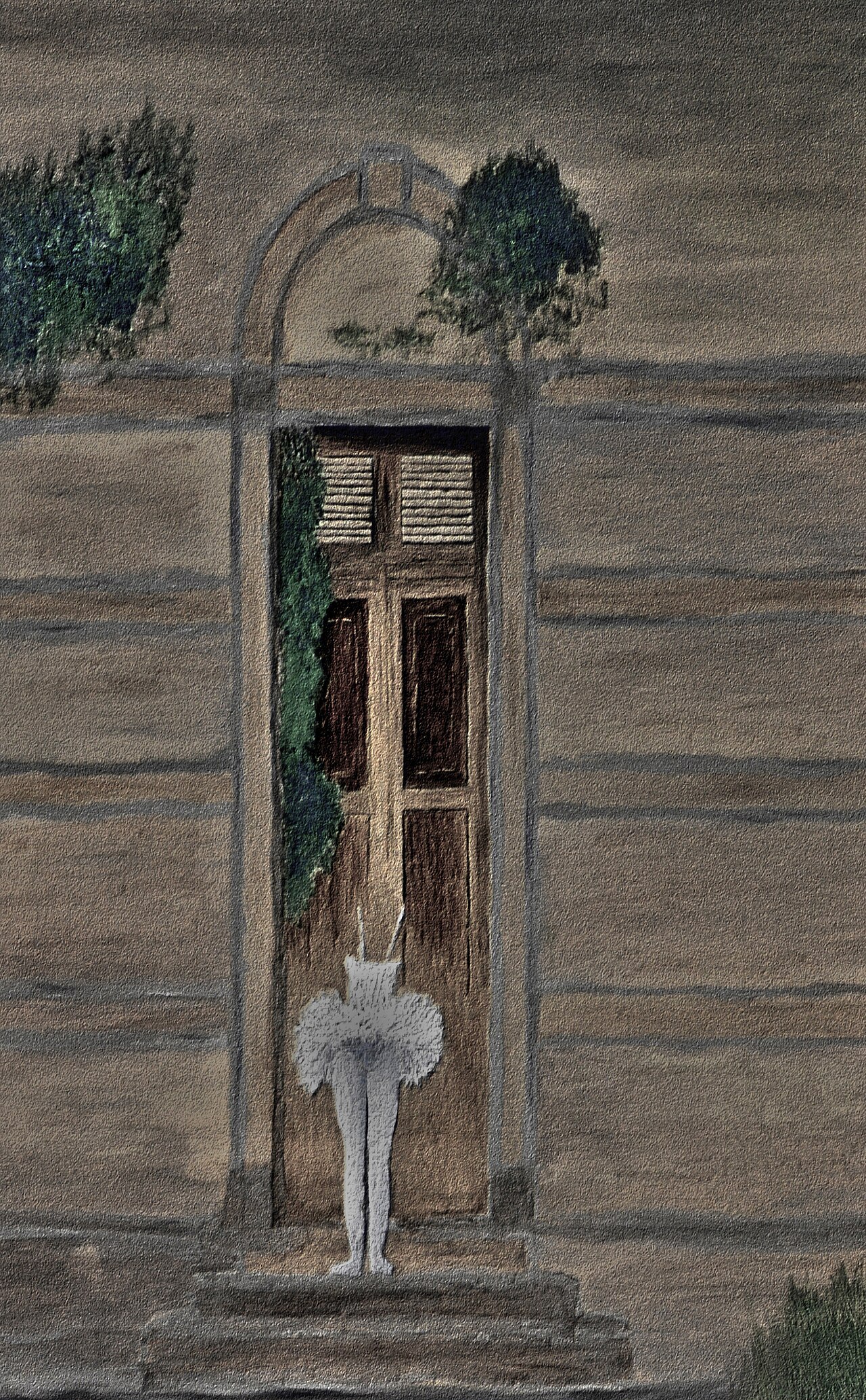 A Invisible dancer, moon light 1978. A soft inner light passes through the top of the door by Sergio Valle Duarte