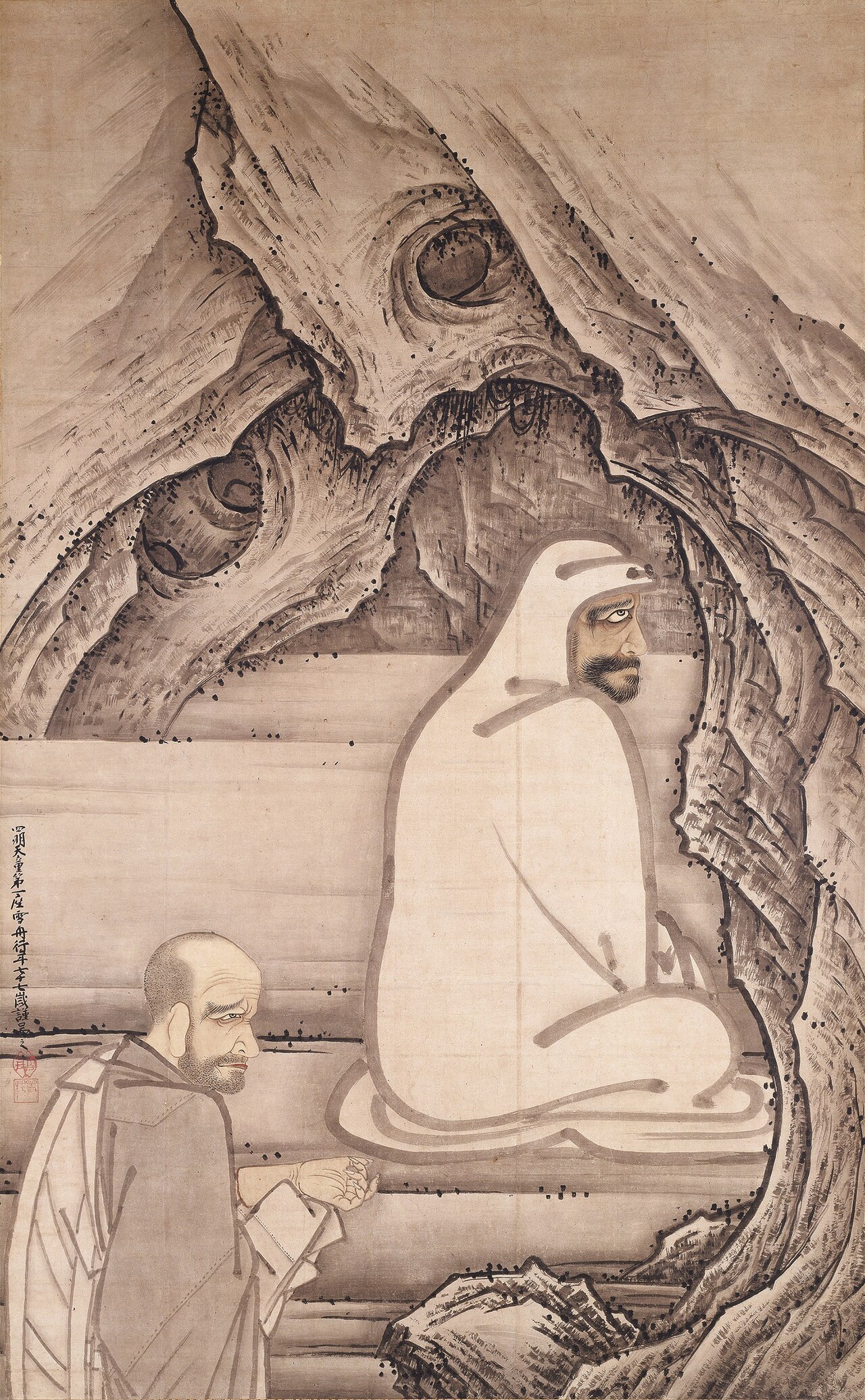 Huike Offering His Arm to Bodhidharma by Sesshū Tōyō