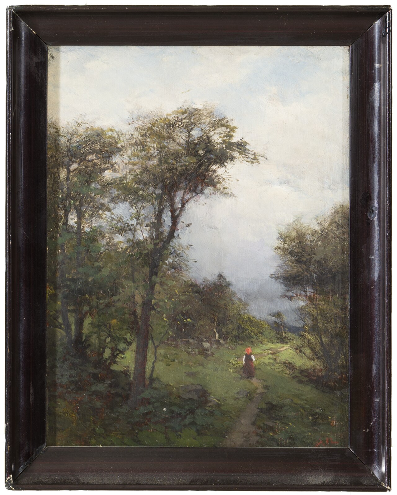 A Girl from Dalarna on the Road by Severin Nilsson