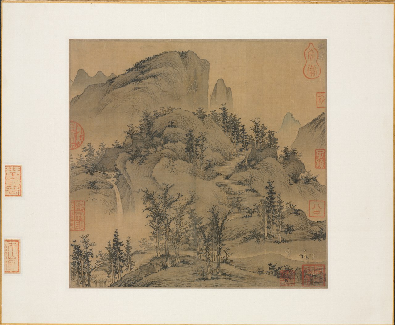 Travelers in Autumn Mountains by Sheng Mao