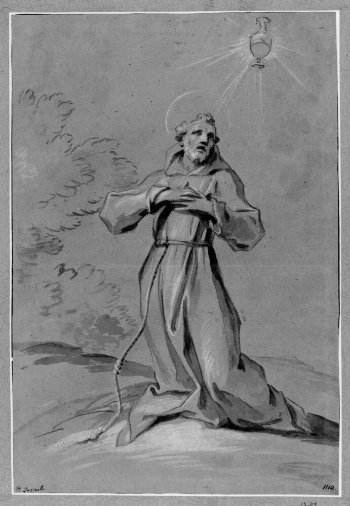 Kneeling St. Francis by Sigismondo Caula