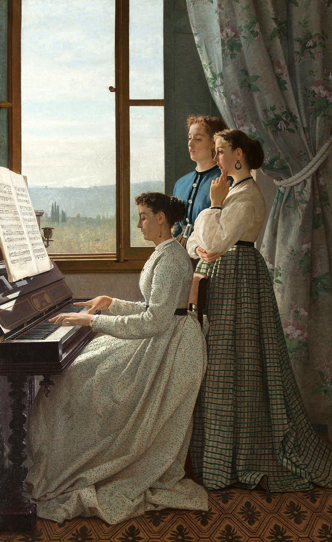 The singing of the folk song by Silvestro Lega