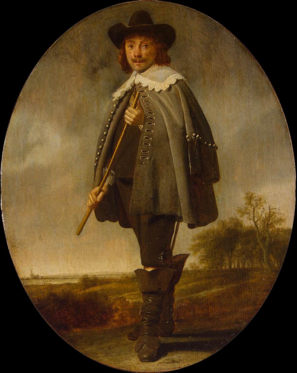 Officer in the Landscape (Portrait of a Man) by Simon Kick