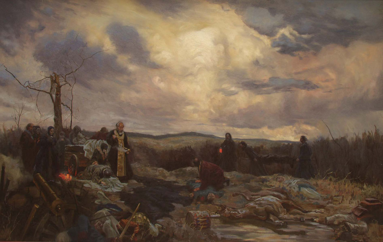 Service for the Dead -- Memorial service for General A.A. Tuchkov by Simon Kozhin