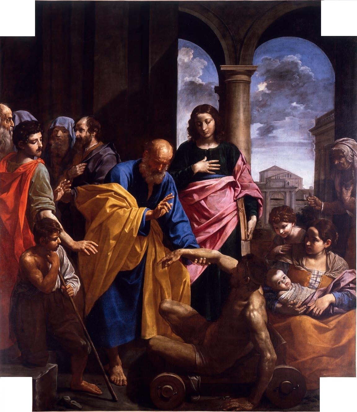 Saint Peter healing the cripple by Simone Cantarini