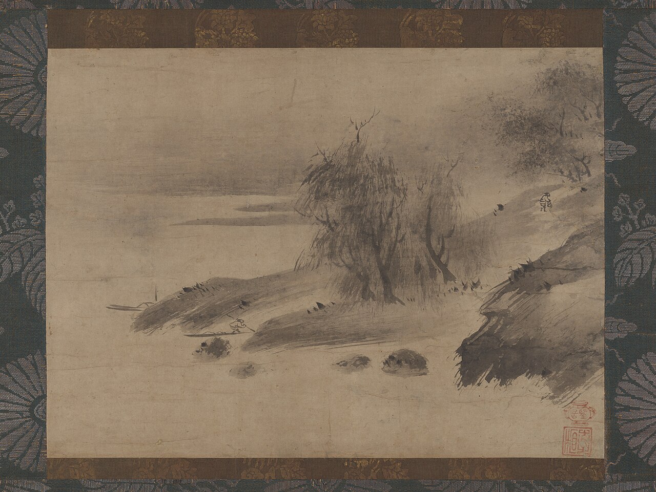 Ink Landscape (Suiboku sansui zu) by Sōami