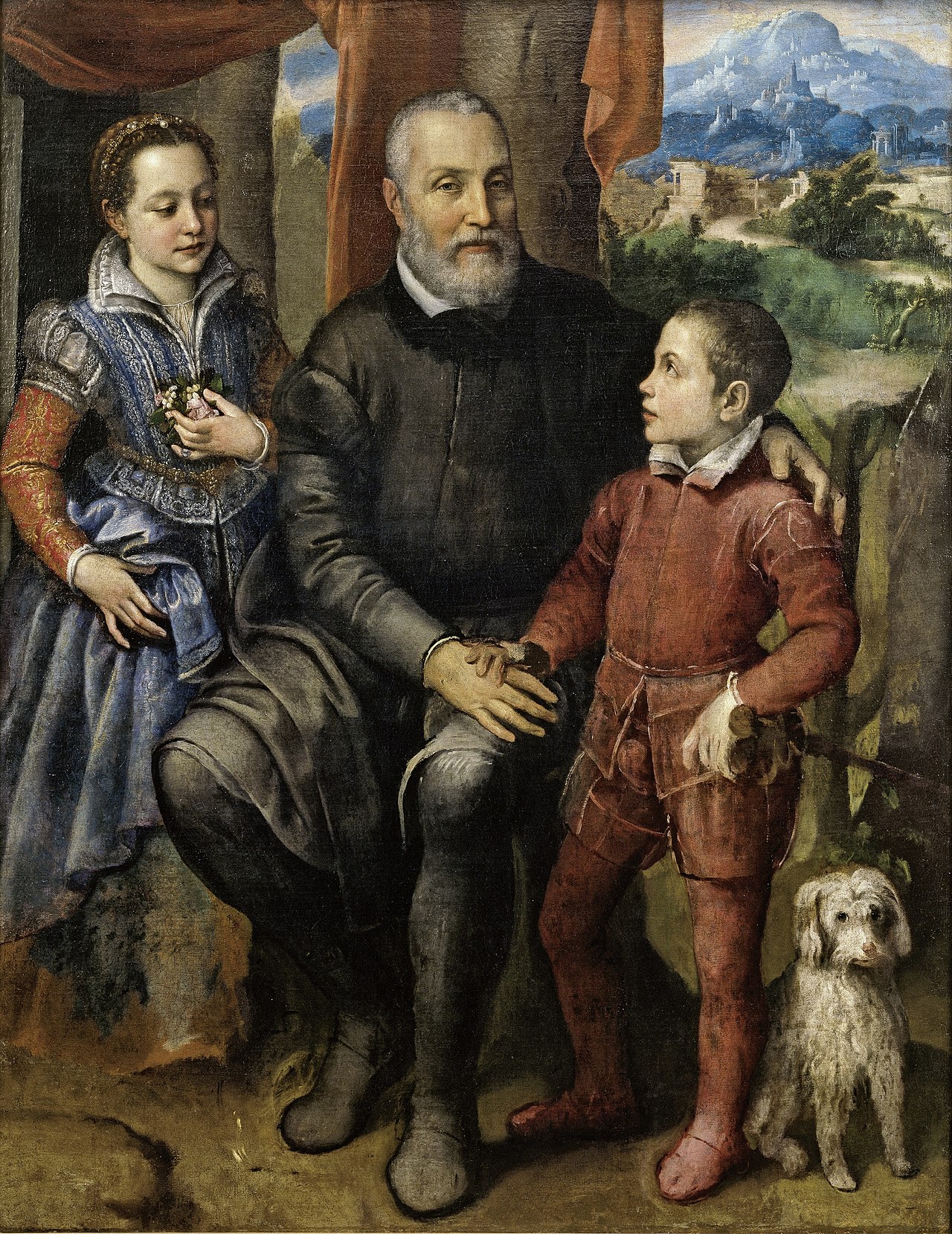 Portrait Group with the Artist’s Father, Brother and Sister by Sofonisba Anguissola