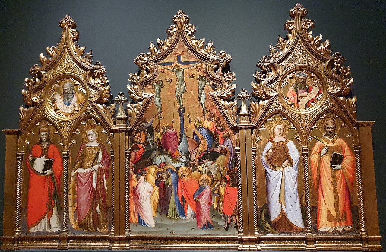 Crucifixion Triptych by Spinello Aretino by Spinello Aretino