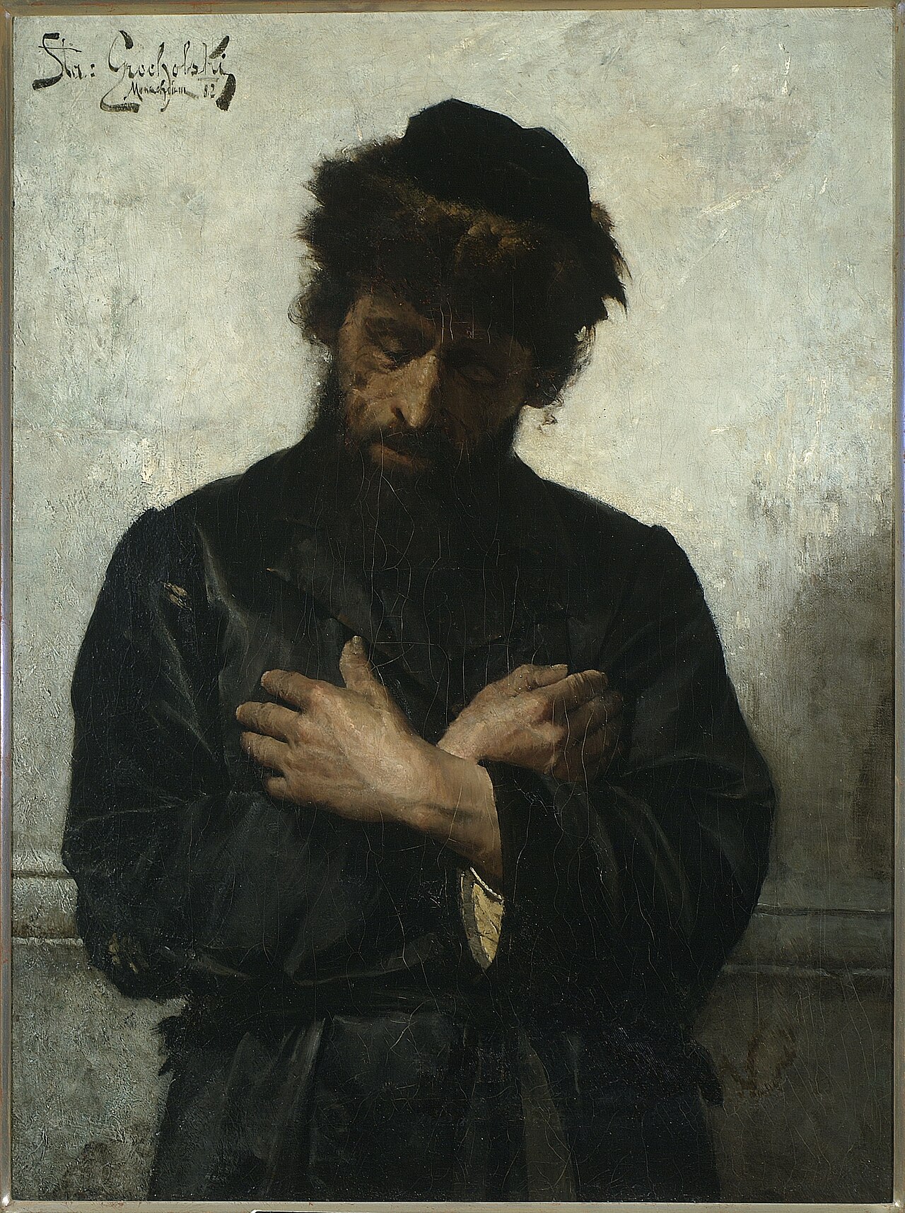 The Praying Jew. by Stanisław Grocholski