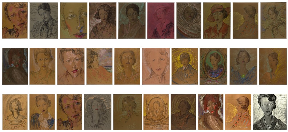 Portraits of Eugenia Wyszomirska-Kuźnicka by Stanisław Ignacy Witkiewicz