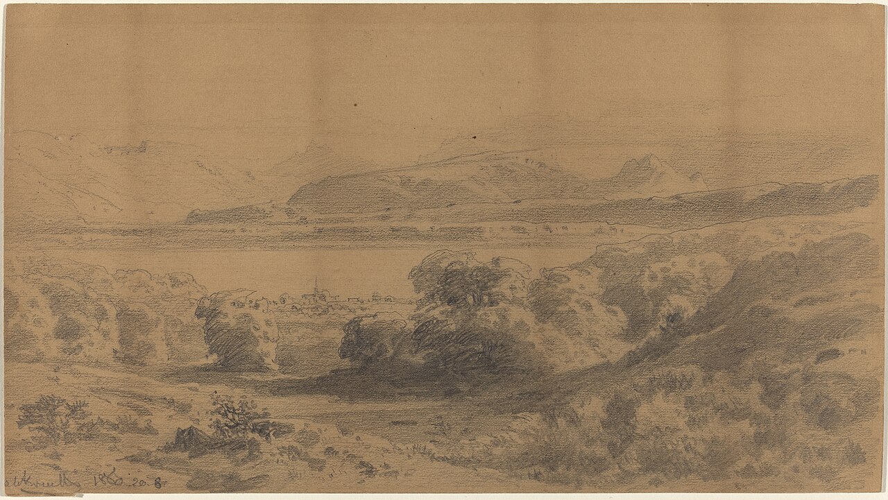 Panorama on a Mountain Lake by Stanislaus von Kalckreuth