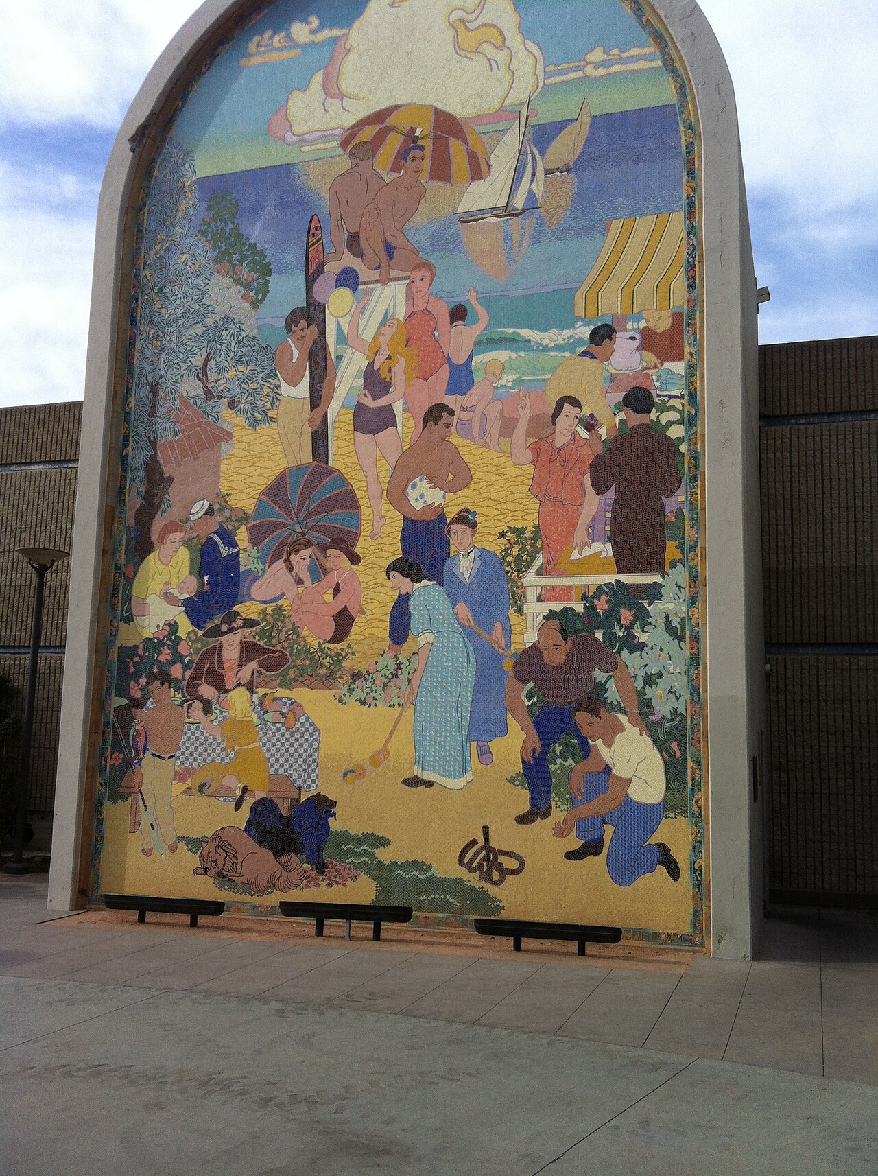 Long Beach Municipal Auditorium Mural by Stanton Macdonald-Wright