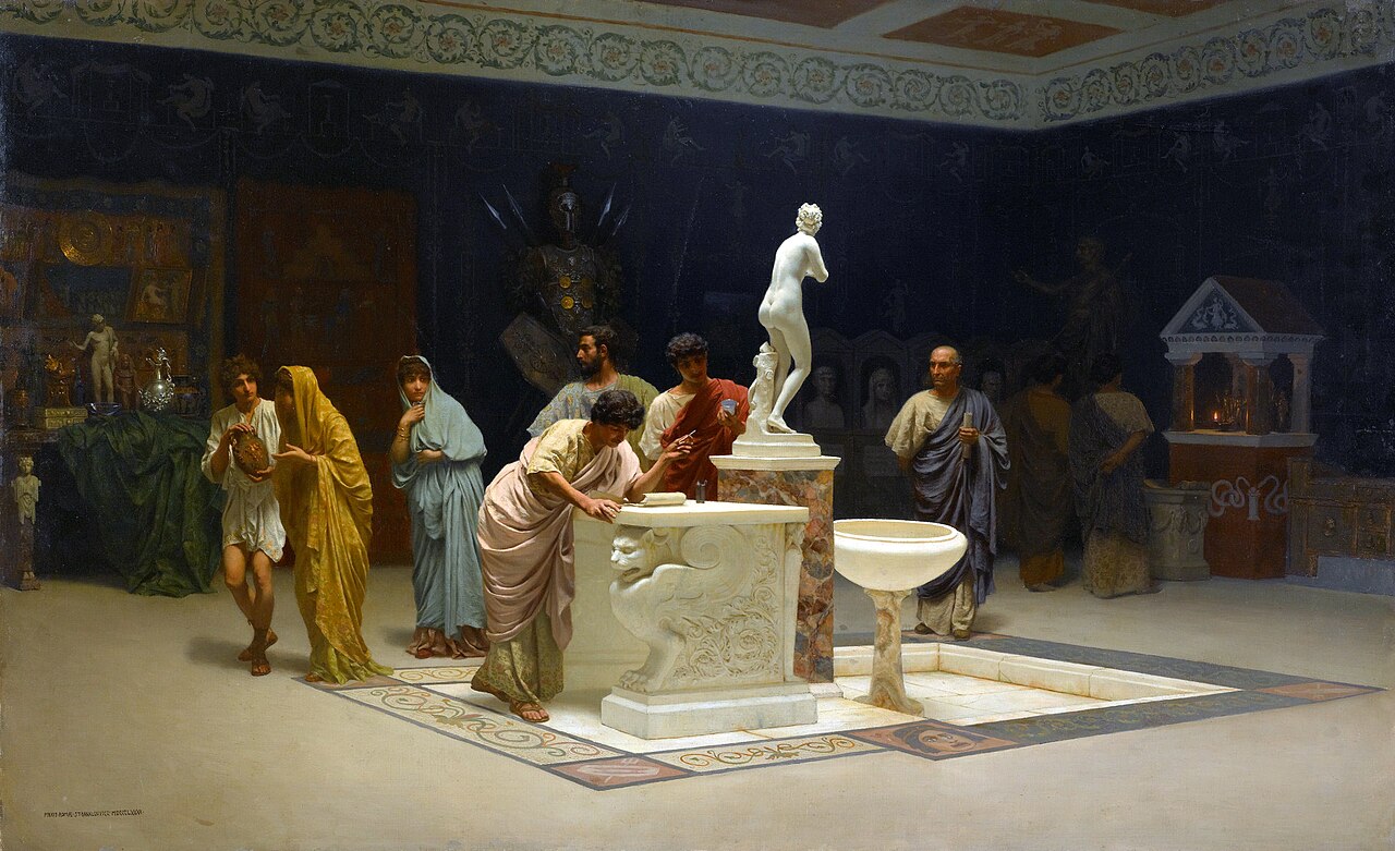 At Maecenas' reception room. by Stefan Bakałowicz