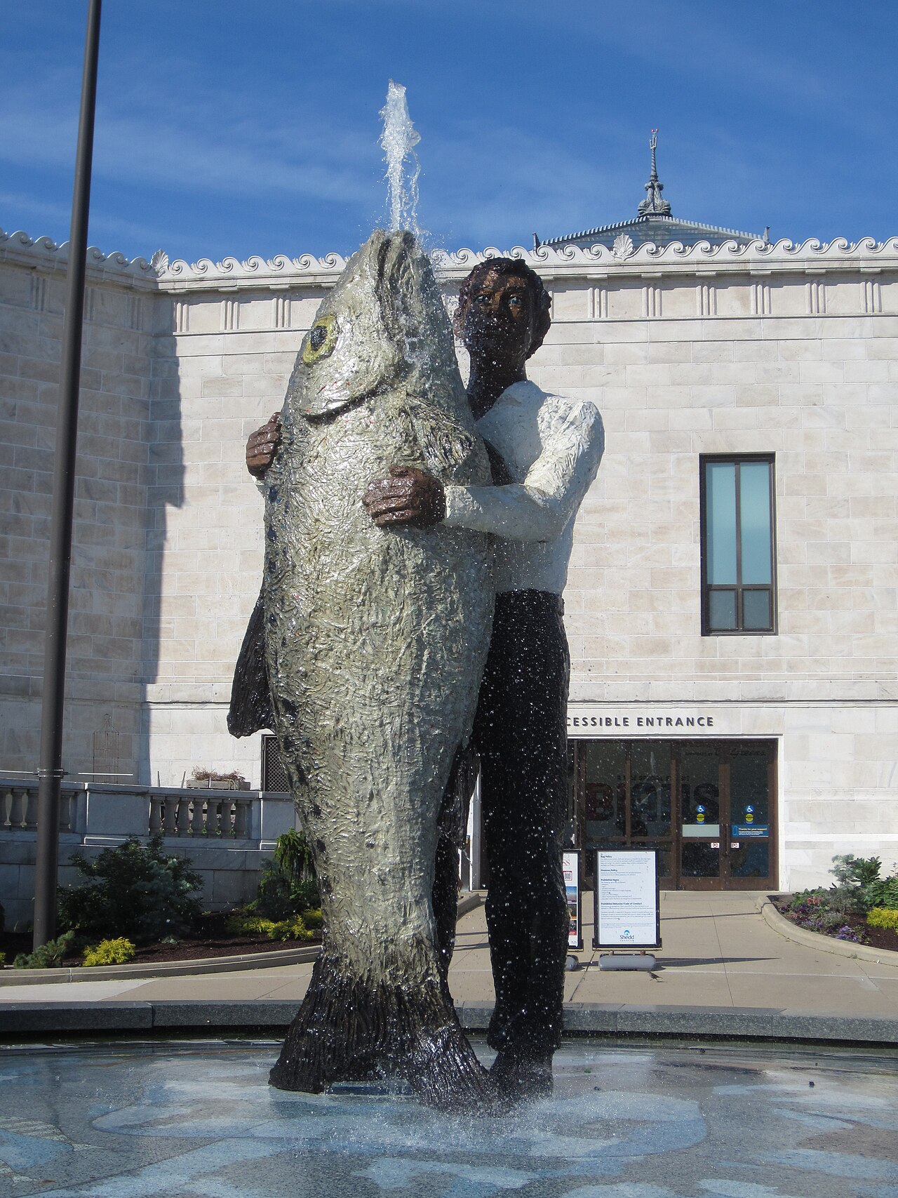 Man with Fish by Stephan Balkenhol
