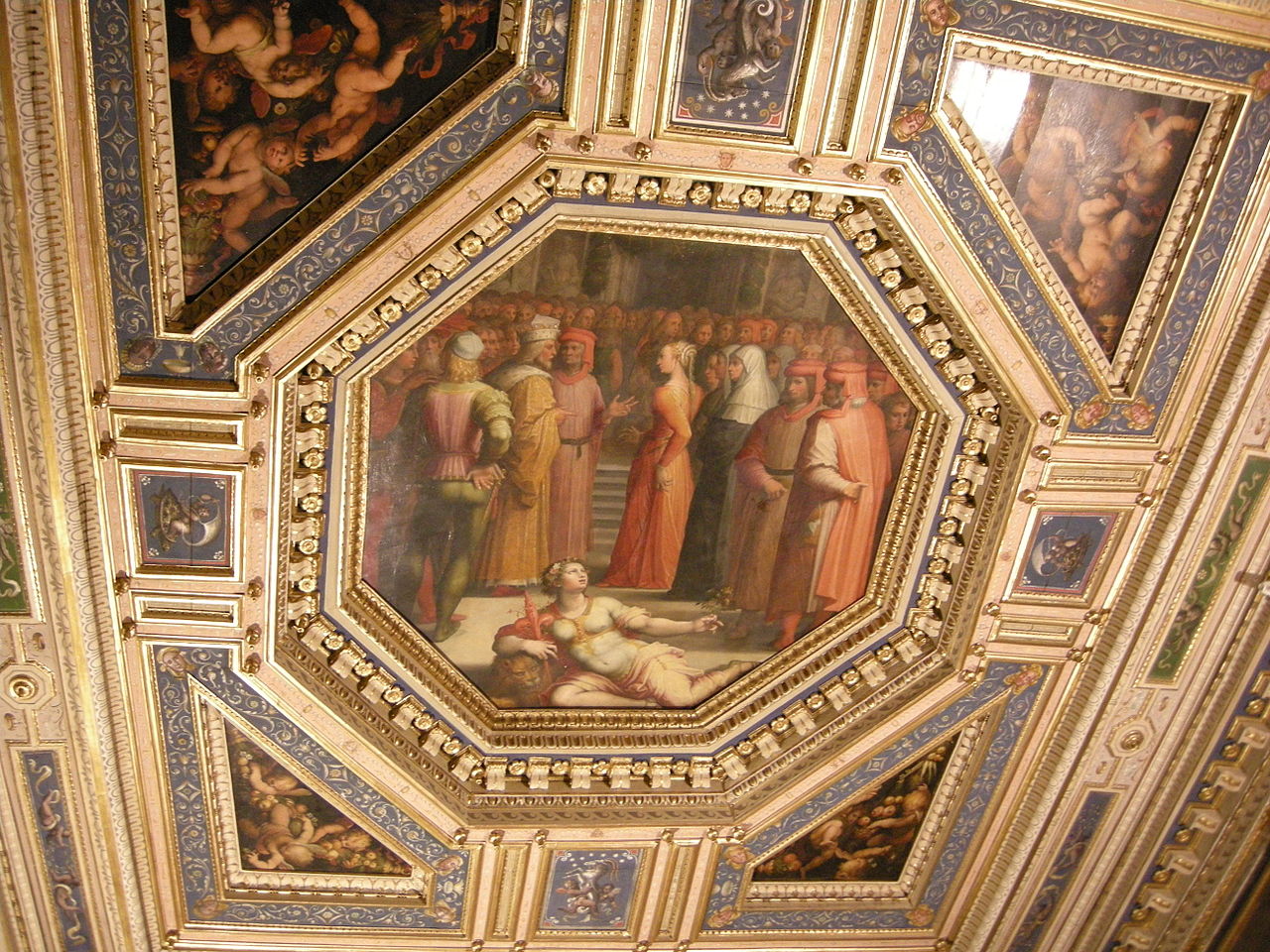 Episodes of the history of Florence, deeds of Cosimo I de' Medici, putti by Stradanus