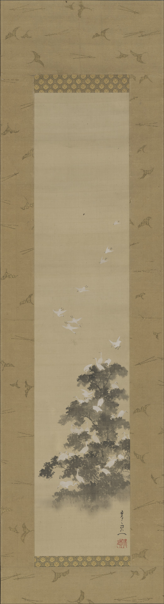 Egret by Suzuki Kiitsu