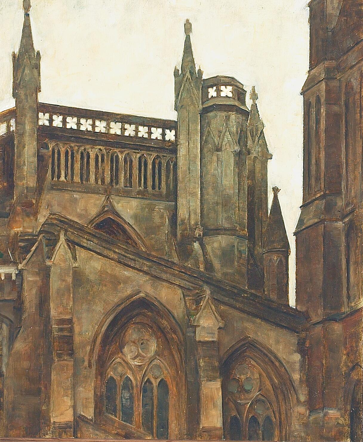 Capturs House, Wells, seen from the Freemasons Lodge. by Svend Hammershøi