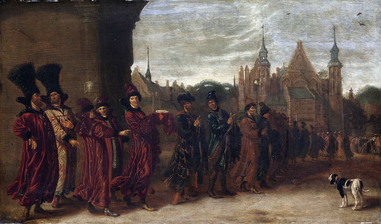 Russian ambassadors at the Binnenhof in The Hague by Sybrand van Beest