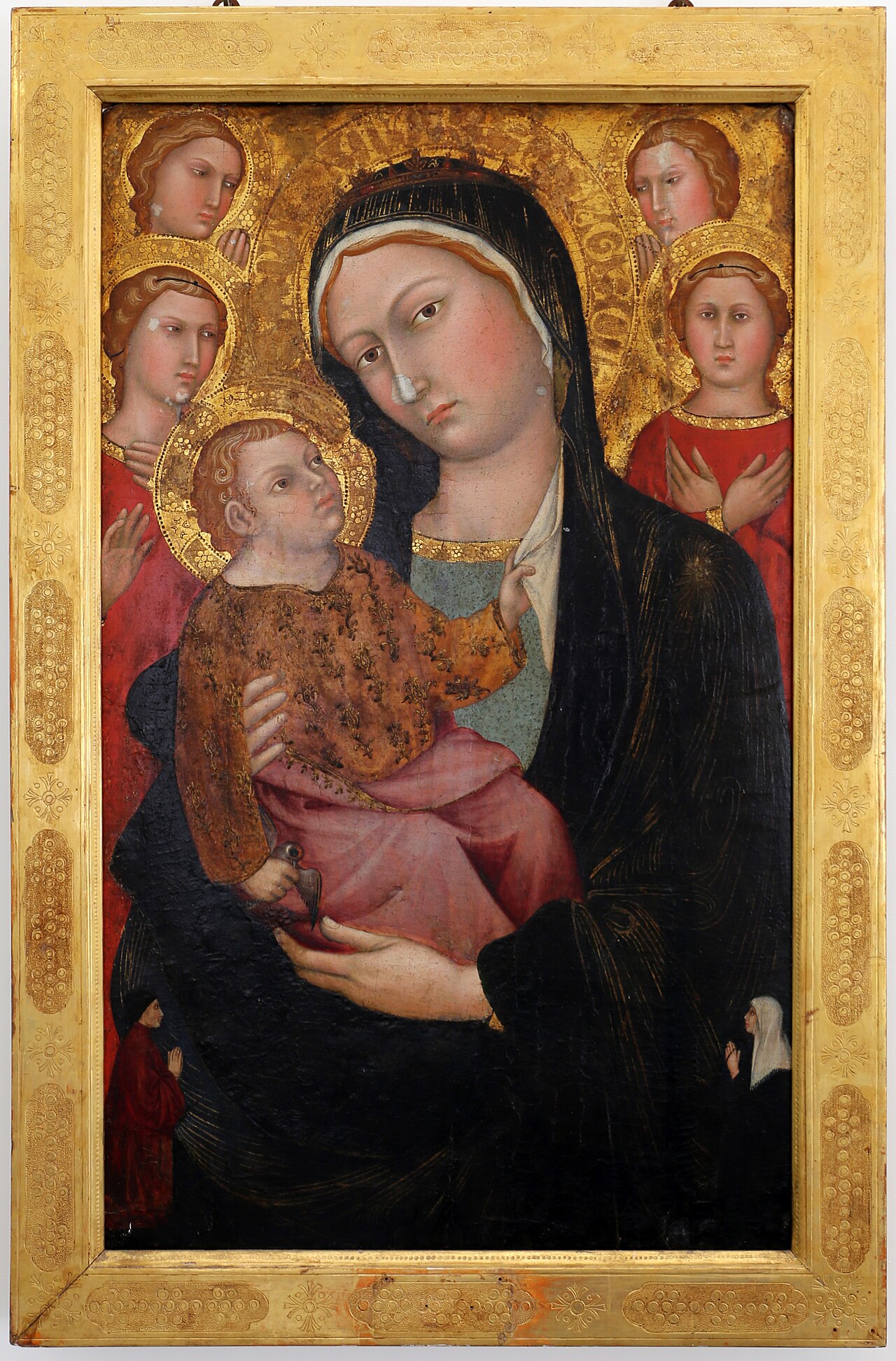 Madonna and Child with Angels and donors by Taddeo di Bartolo