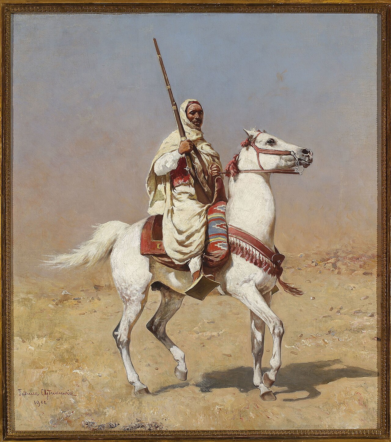 Arab on a gray horse by Tadeusz Ajdukiewicz