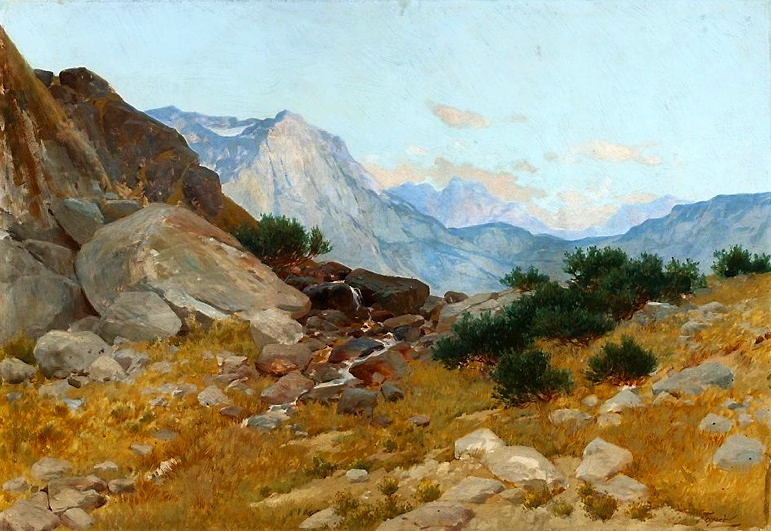 Landscape from the Tatras. by Tadeusz Popiel