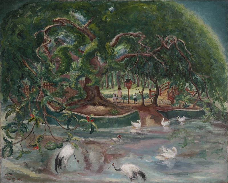 Chiayi Park (painting) by Tan Teng-pho
