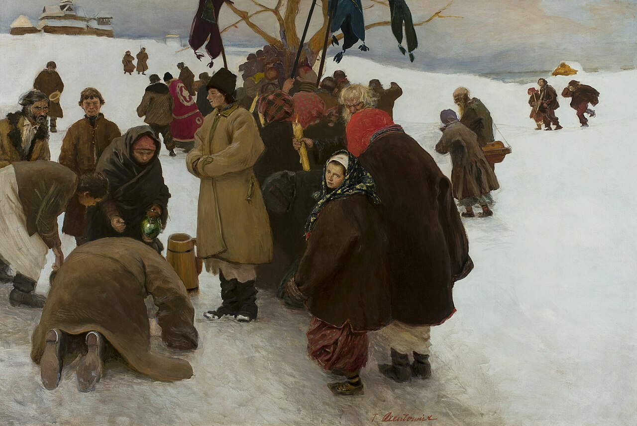 The Holiday of Jordan (Blessing of water). by Teodor Axentowicz