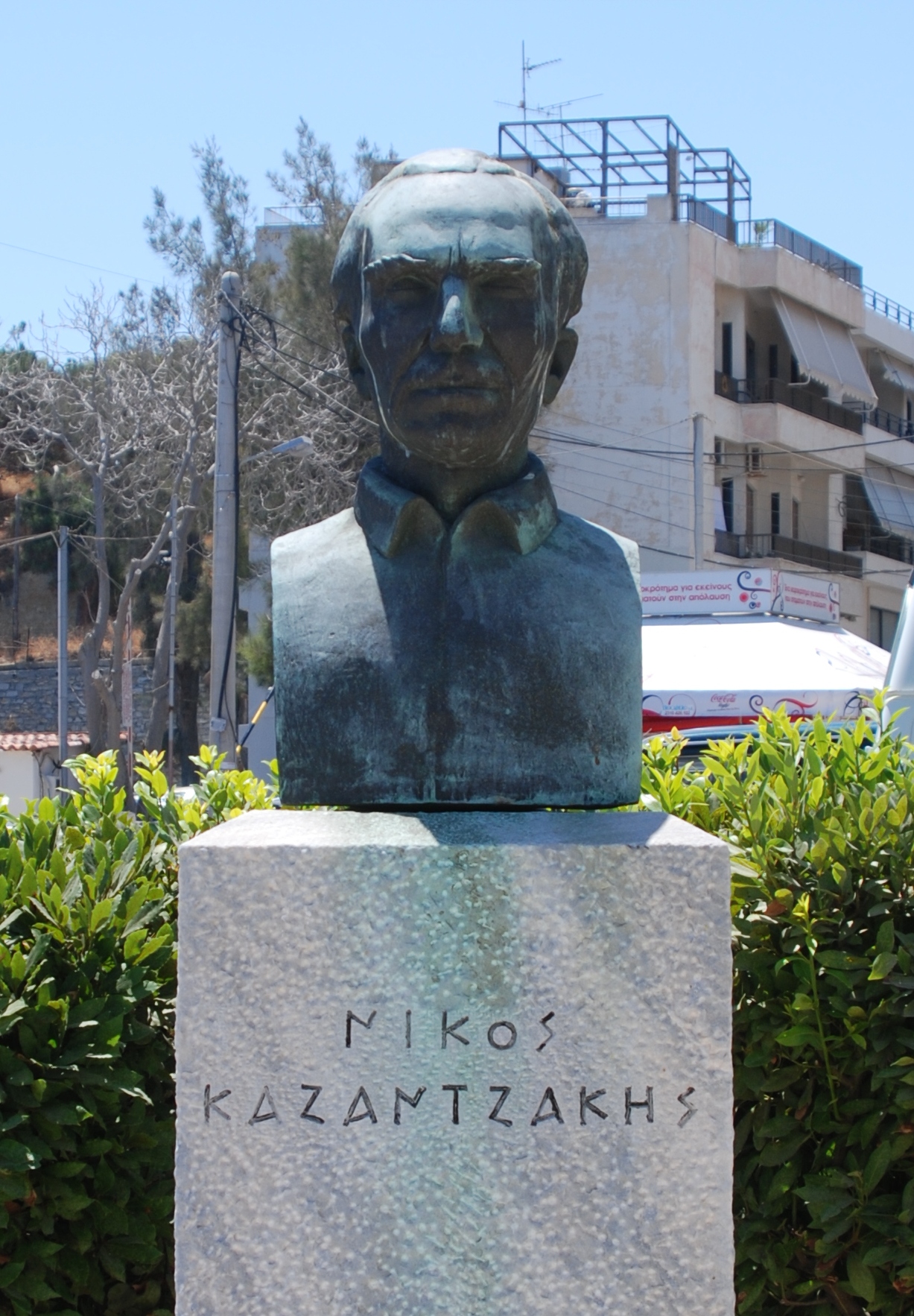 Bust of Nikos Kazantzakis, Irakleio by Thanasis Apartis