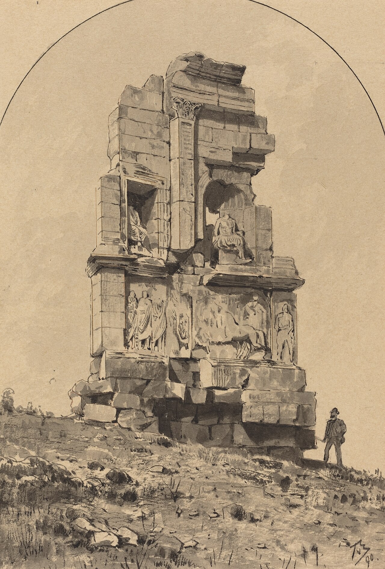 Monument of Philopappos by Themistokles von Eckenbrecher