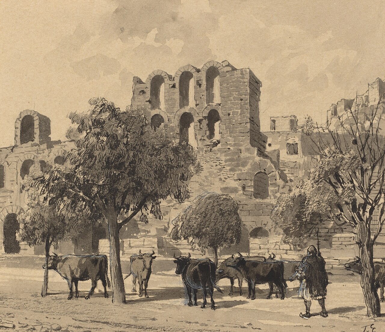 Theater of Herodes Atticus by Themistokles von Eckenbrecher