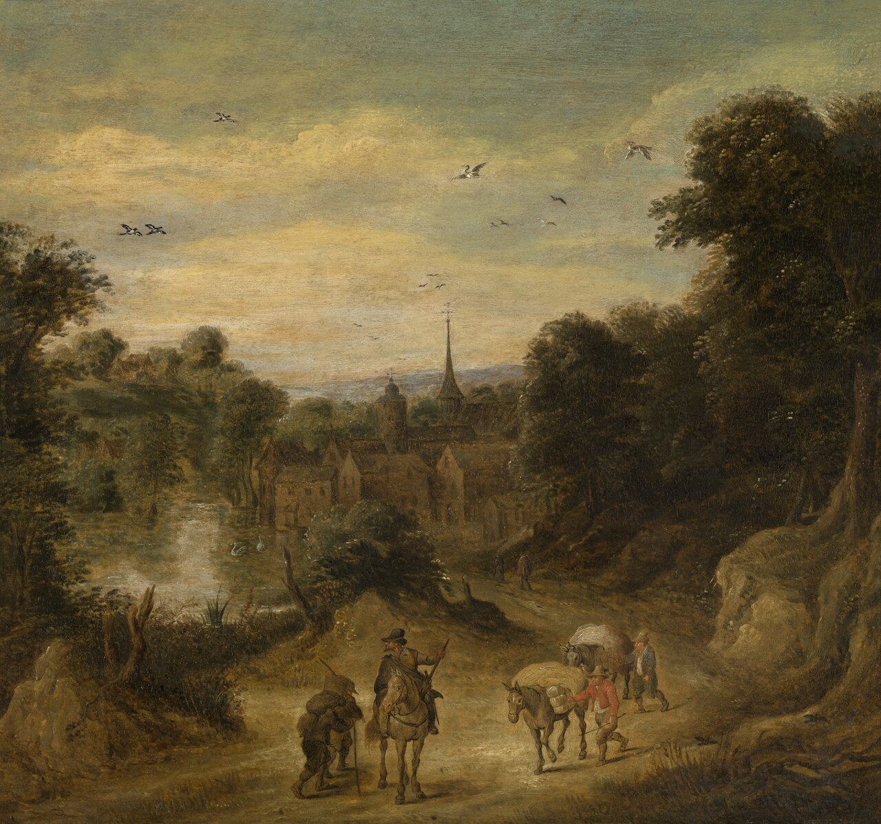 Landscape with Figures by Théobald Michau