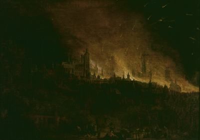 Bombardment of Brussels in 1695 by Theodoor van Heil