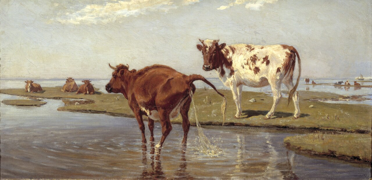 Cows on Saltholm by Theodor Philipsen