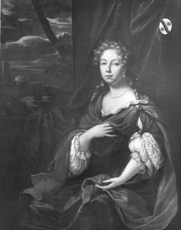 Portrait of Anna Jacoba van der Boekman (1666-1725), echtgenote van Ameus van der Schuer by Theodor van der Schuer