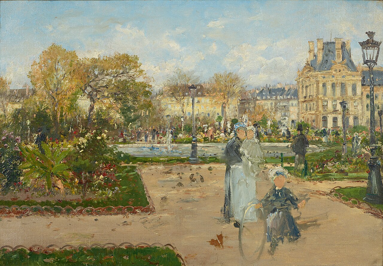 In the Tuileries by Theodor von Hörmann